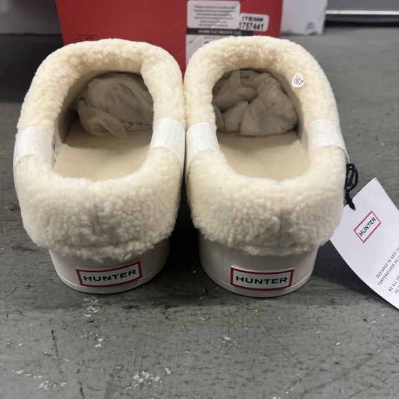 Hunter Women's Play Insulated Clogs White Willow Slip-On Waterproof Shoes Size 9 - Picture 6 of 14